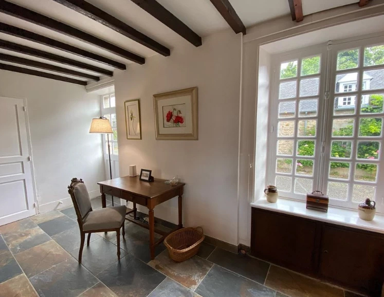 View of desk space on the ground floor.